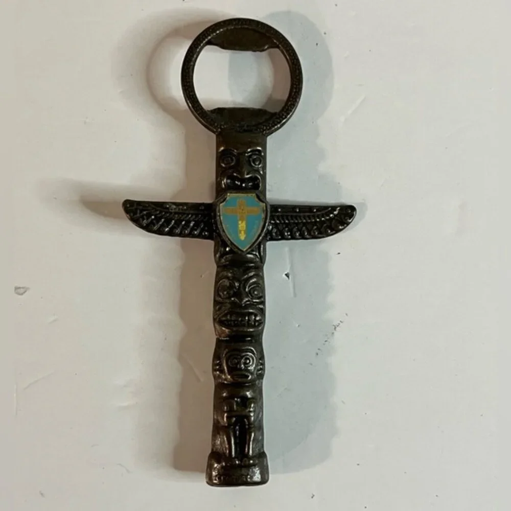 Vintage Totem Pole Souvenir Bottle Opener – British Columbia Collectible